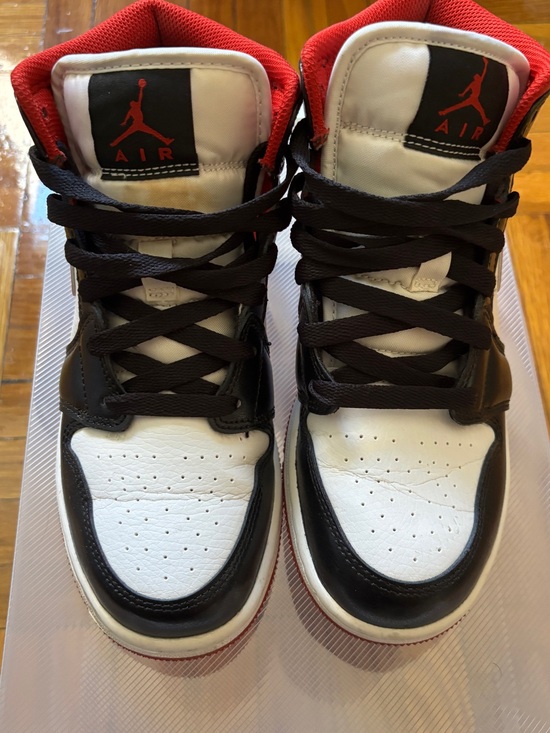 Jordan Shoes - Jordan Retro High-Top Sneakers in White, Black, and Red